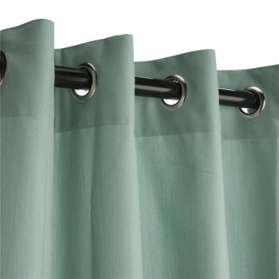 Hammock Source CUR108MSGRSN 50 x 108 in. Sunbrella Outdoor Curtain with Nickel Plated Grommets&#44; Mist   